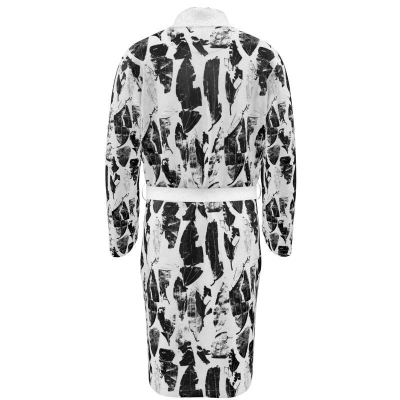 Saumitra Bathrobe Spice Market Bay Leaves B/W