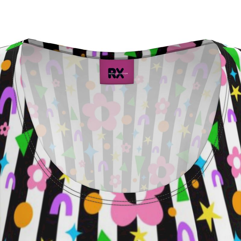 Kris Meenan "Shapeshift Stripes" T-shirt dress