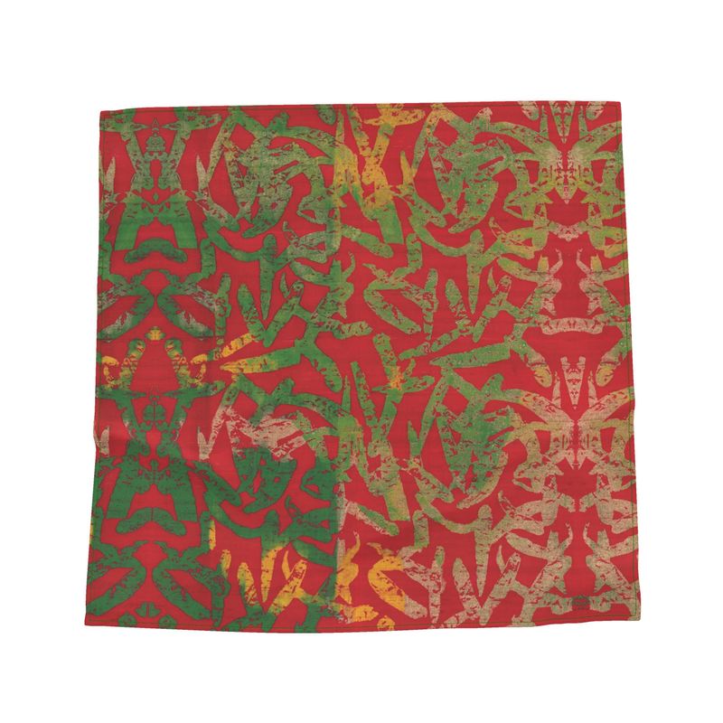 Saumitra Silk Satin Scarf Spice Market Chili Pepper Color