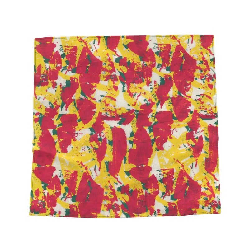Saumitra Silk Satin Scarf Spice Market Bay Leaves Color