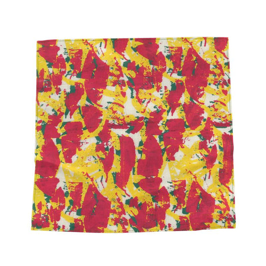 Saumitra Silk Satin Scarf Spice Market Bay Leaves Color
