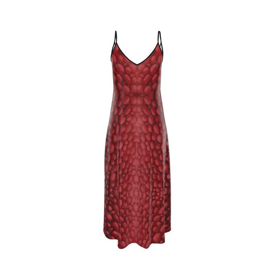 Donnelly Scales Slip Dress Rojo