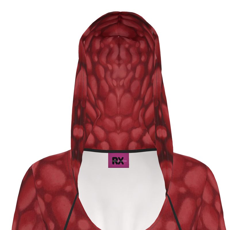 Donnelly Scales Hoodie Dress Rojo