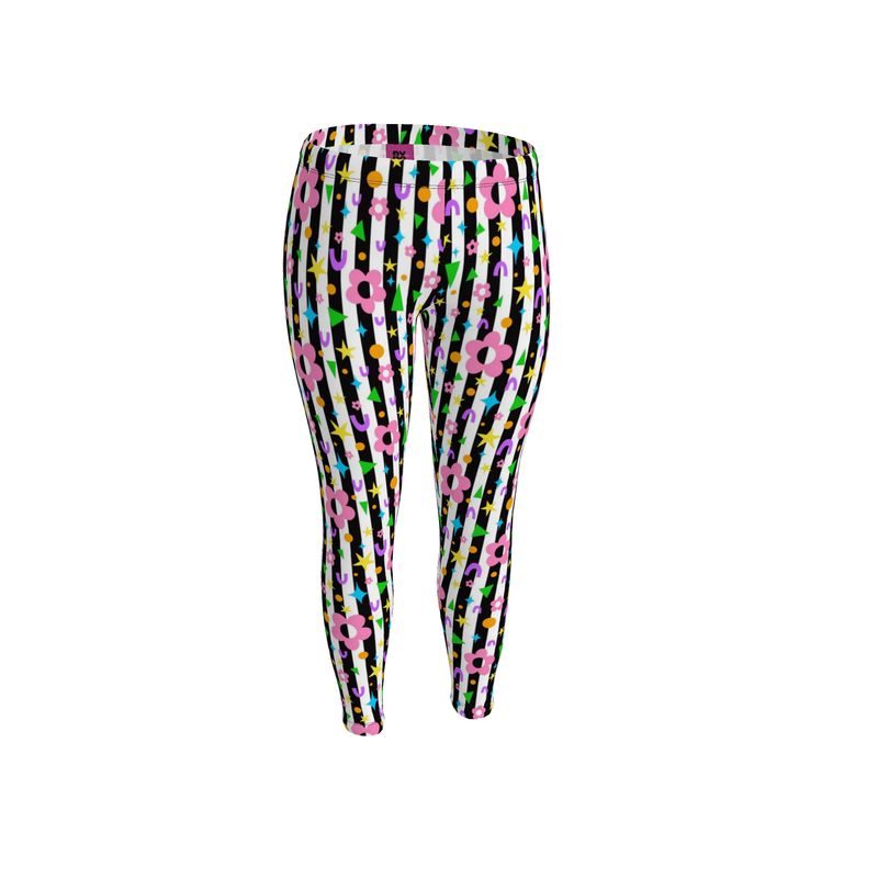 Kris Meenan "Shapeshift Stripes" Lycra Leggings