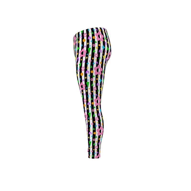 Kris Meenan "Shapeshift Stripes" Lycra Leggings