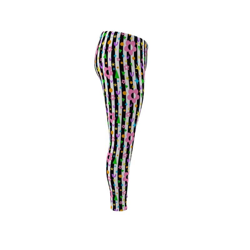 Kris Meenan "Shapeshift Stripes" Lycra Leggings