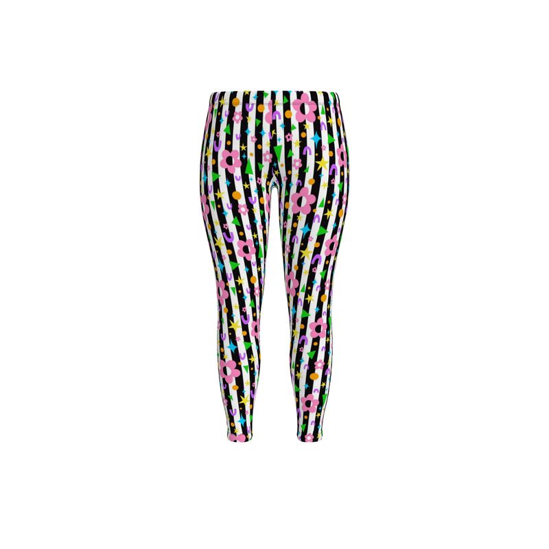 Kris Meenan "Shapeshift Stripes" Lycra Leggings