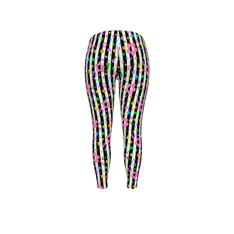 Kris Meenan "Shapeshift Stripes" Lycra Leggings