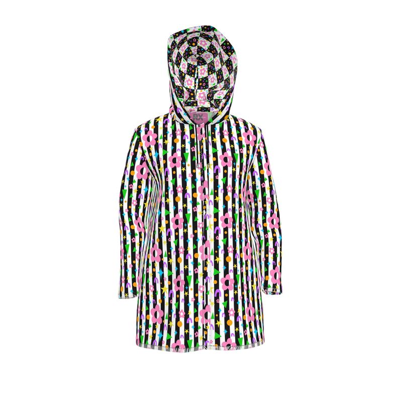 Kris Meenan "Shapeshift Stripes" Raincoat