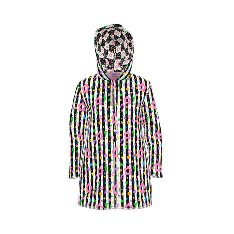 Kris Meenan "Shapeshift Stripes" Raincoat