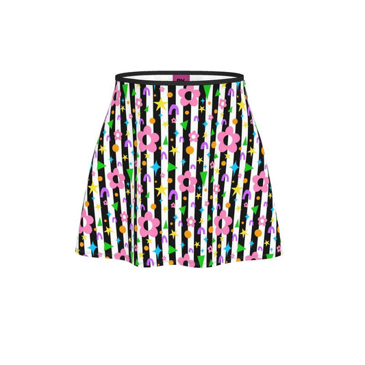 Kris Meenan "Shapeshift Stripes" Skater Skirt