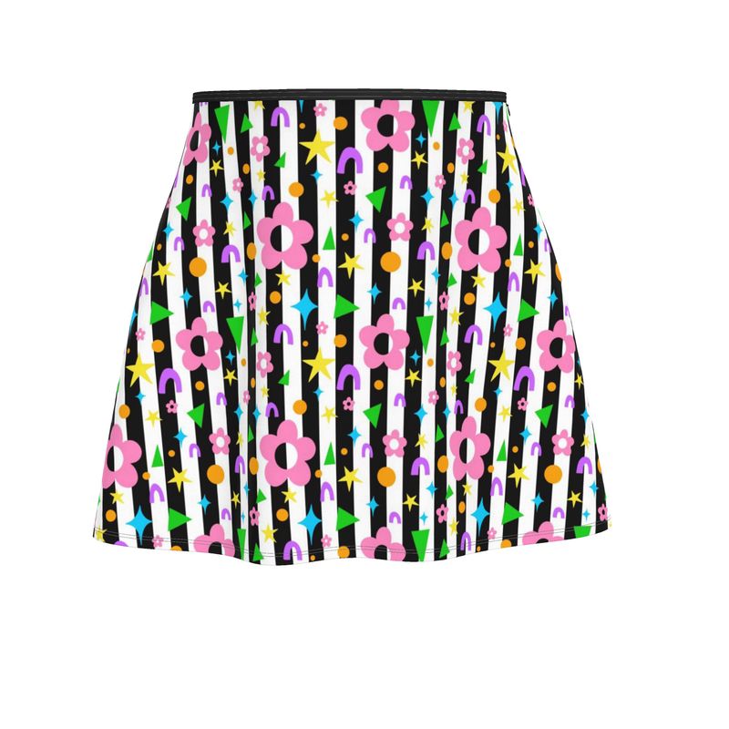 Kris Meenan "Shapeshift Stripes" Skater Skirt