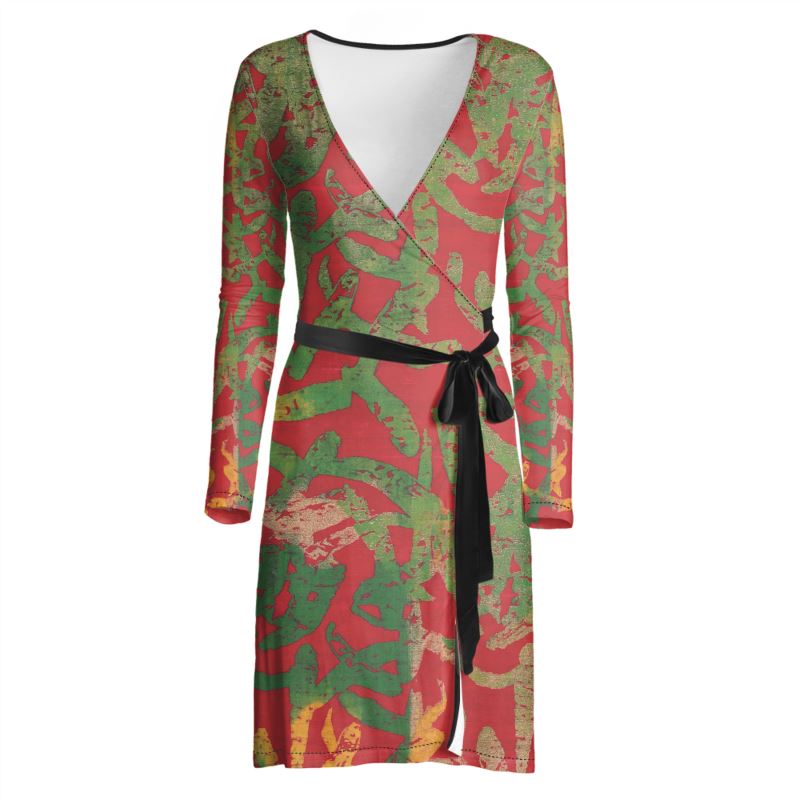 Saumitra Wrap Dress Spice Market Chili Pepper Color