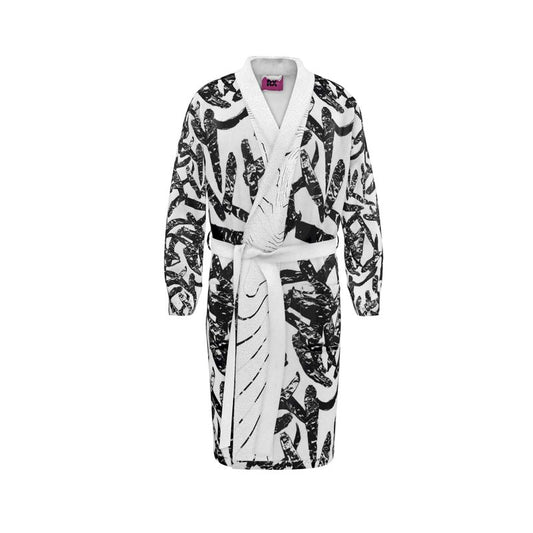 Saumitra Bathrobe Spice Market Chili Pepper B/W