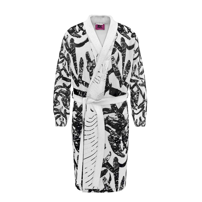 Saumitra Bathrobe Spice Market Chili Pepper B/W