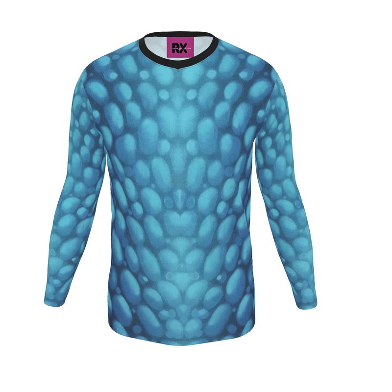 Donnelly Scales Long Sleeve T-shirt Blu