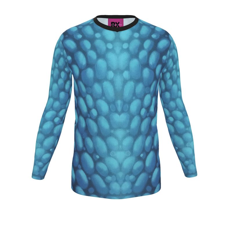 Donnelly Scales Long Sleeve T-shirt Blu