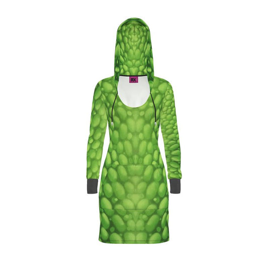 Donnelly Scales Hoodie Dress Verde