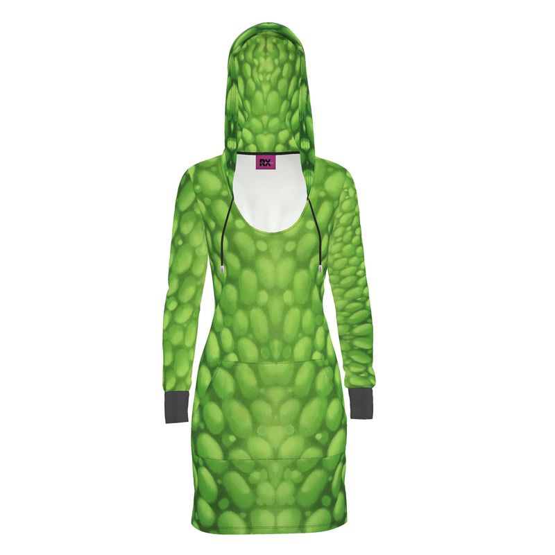 Donnelly Scales Hoodie Dress Verde