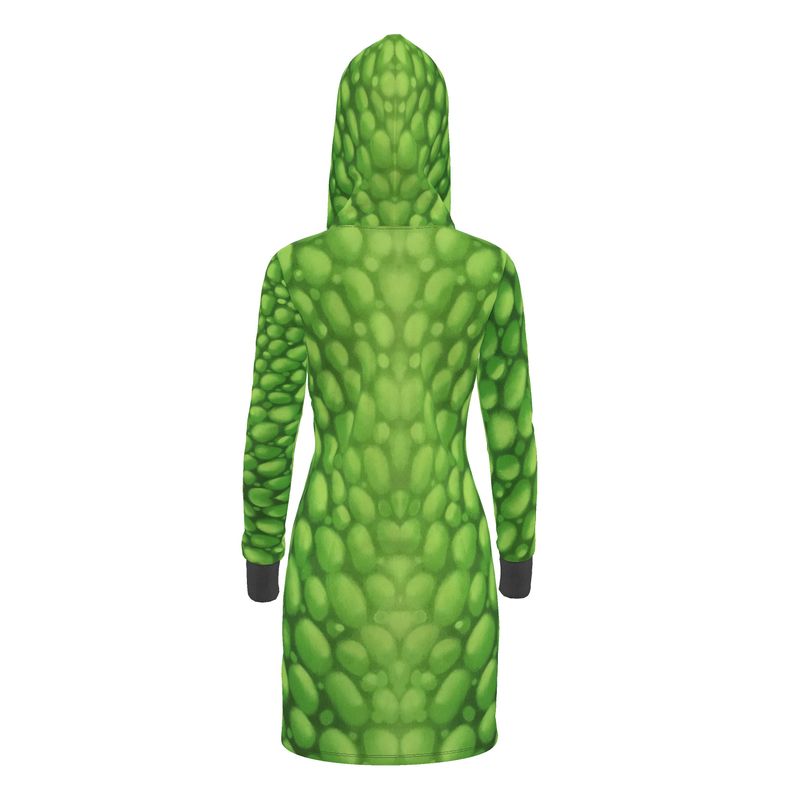 Donnelly Scales Hoodie Dress Verde