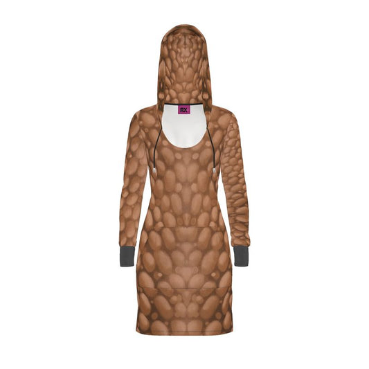 Donnelly Scales Hoodies Dress Brown