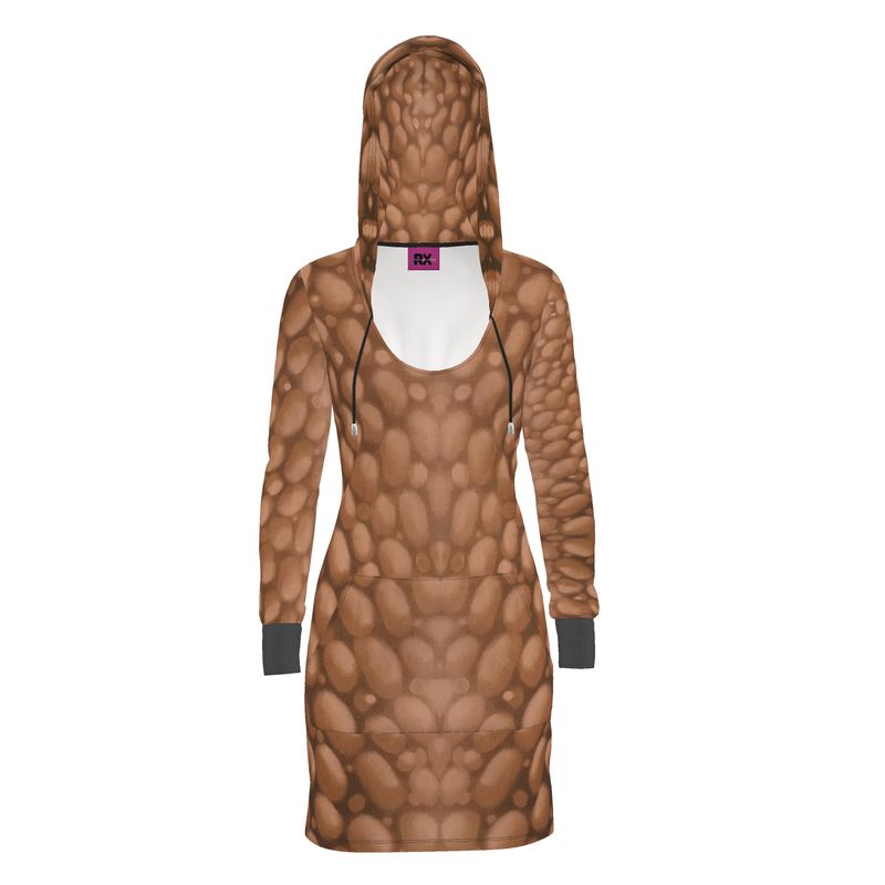 Donnelly Scales Hoodies Dress Brown