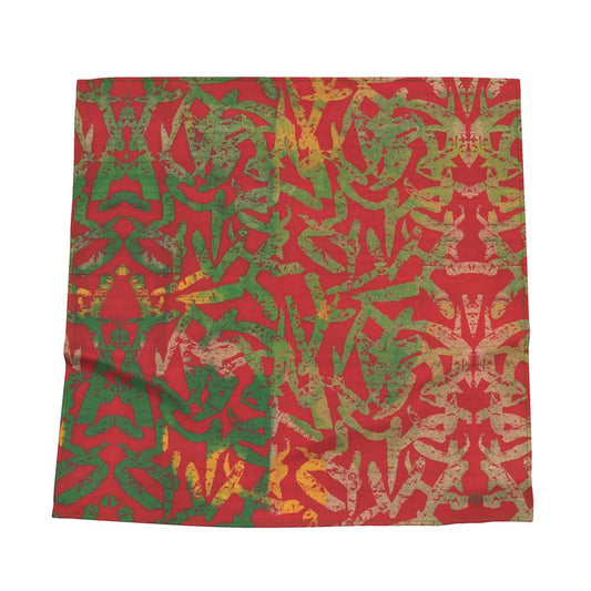 Saumitra Silk Satin Scarf Spice Market Chili Pepper Color