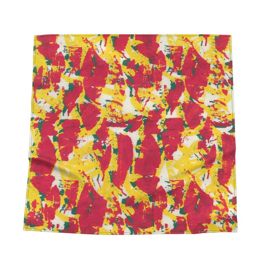 Saumitra Silk Satin Scarf Spice Market Bay Leaves Color